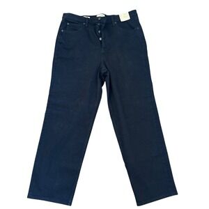 Universal Thread Highest Rise Straight Ankle Jeans Size 16 Black‎ Denim NWT